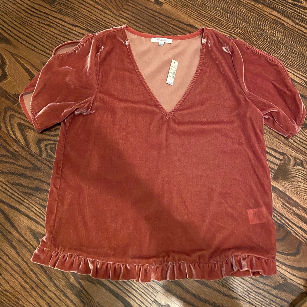 Madewell velvet shirt